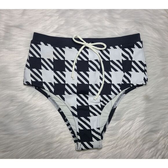 NWOT|SOLID & STRIPED Monika Houndstooth Bikini Bottoms, XS - Picture 4 of 8